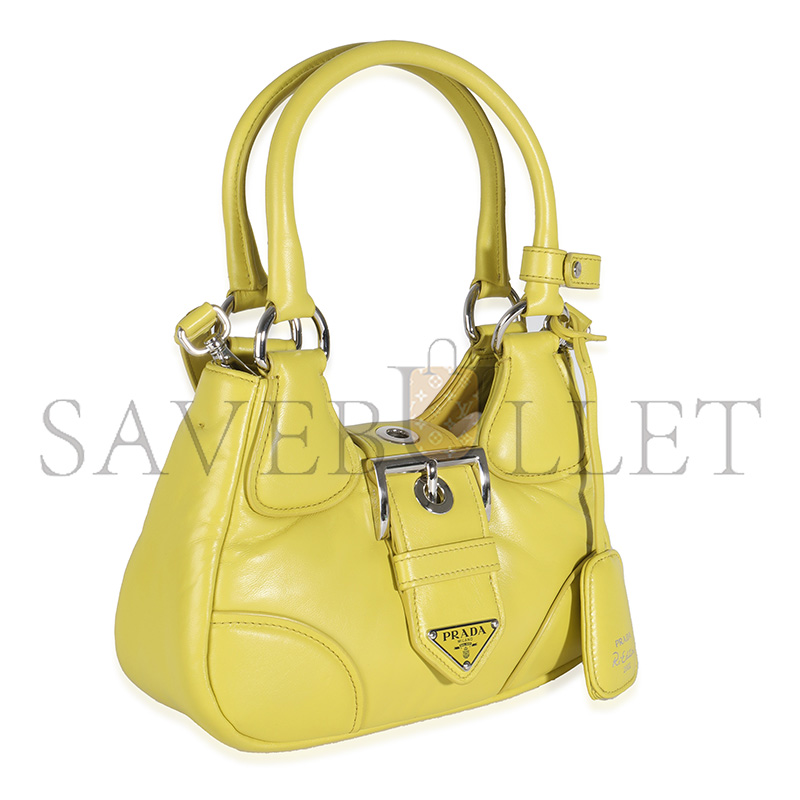 PRADA CEDRO NAPPA SOFT PADDED RE-EDITION 2002 MOON BAG 1BA381 (22.5*16*7.5cm)